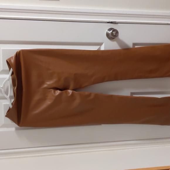 Wilfred caramel bootcut flare vegan leather pants - Picture 3 of 3
